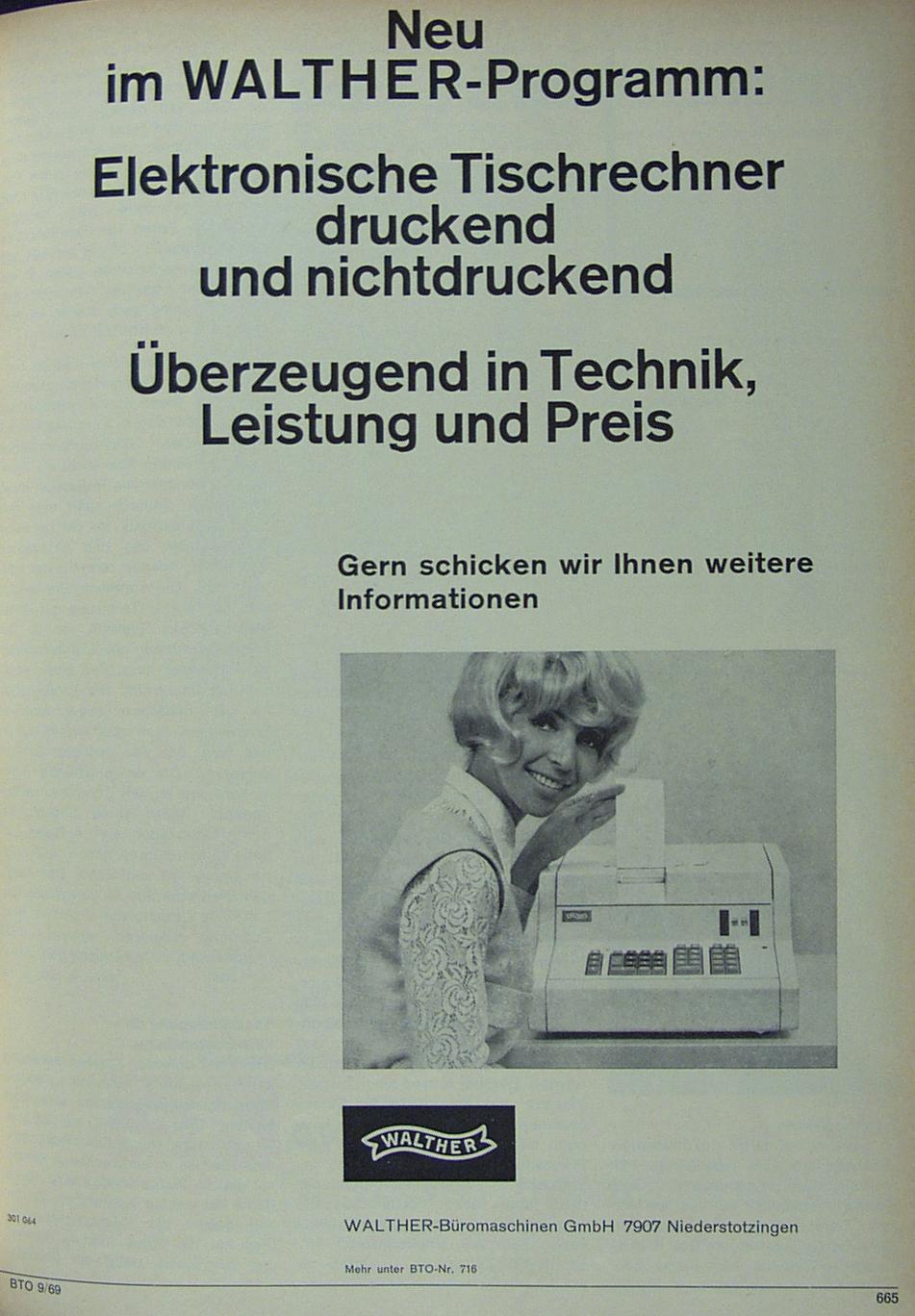 Anzeige aus Bürotechnik und Organisation 1969