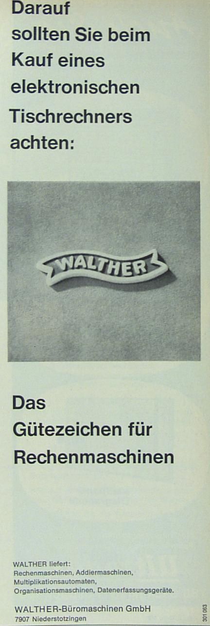 Anzeige aus Bürotechnik und Organisation 1969
