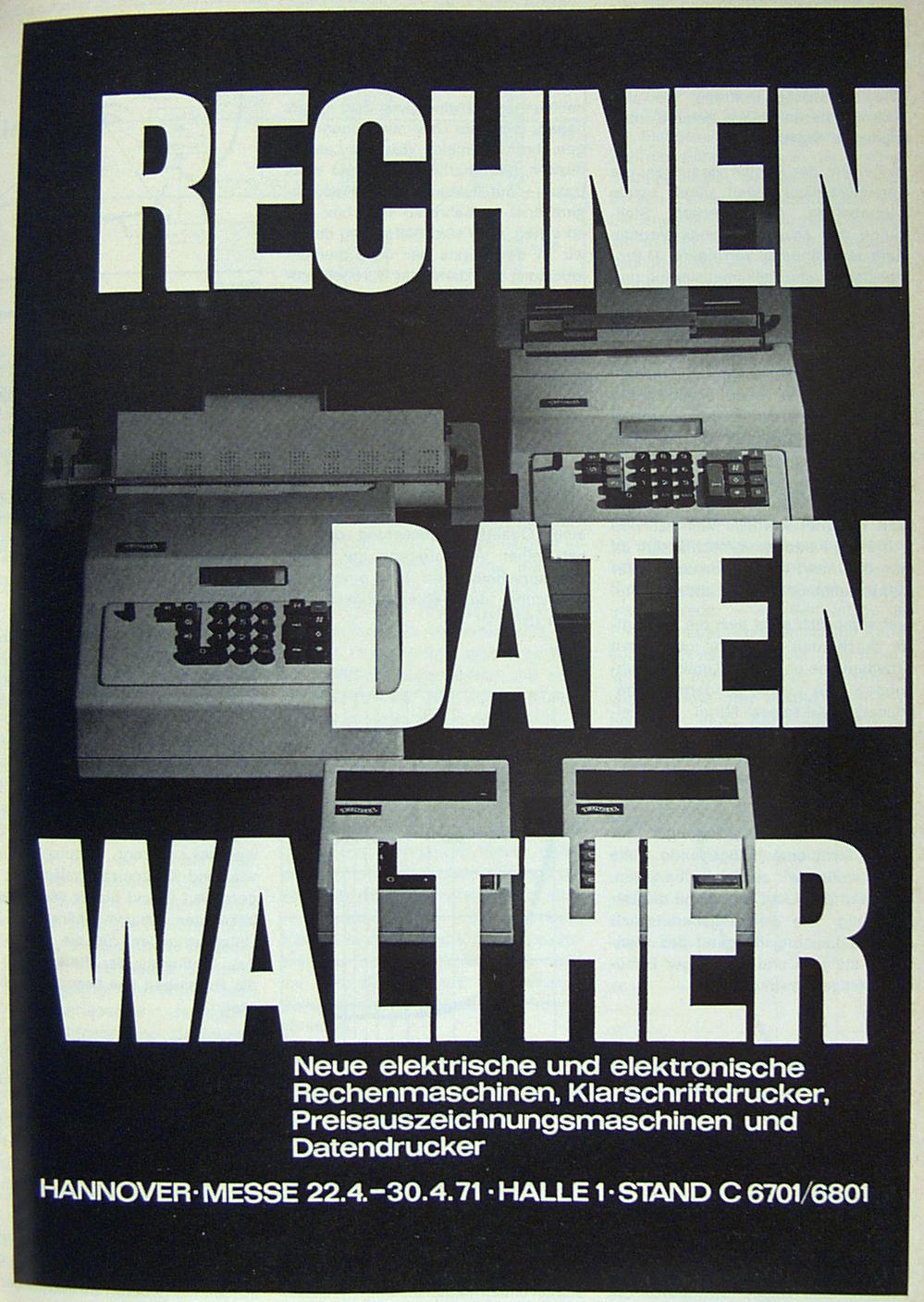 Anzeige aus Bürotechnik und Organisation 1971