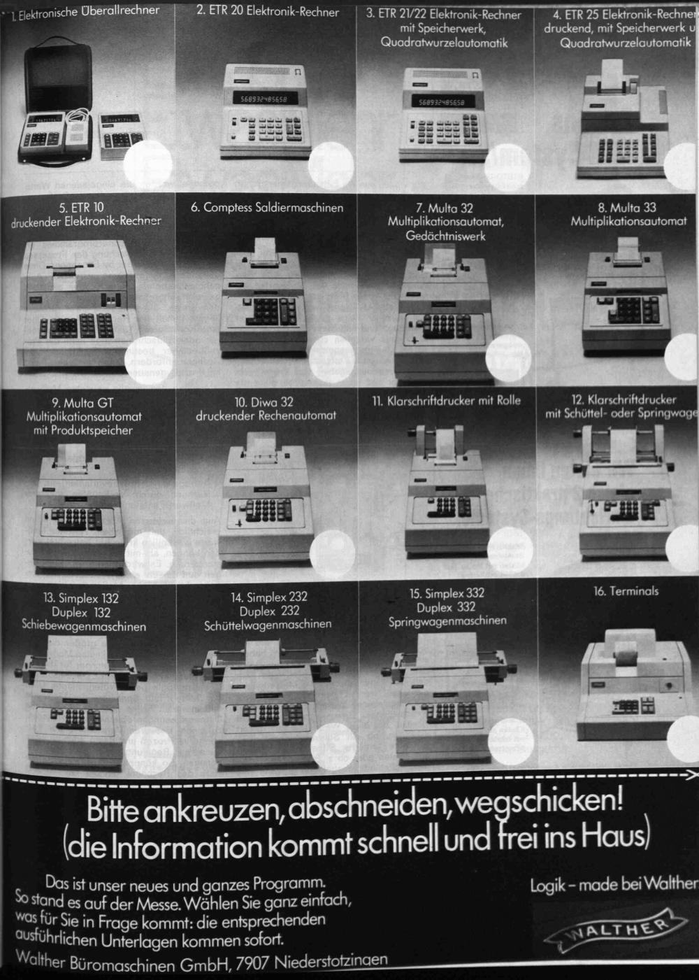 Anzeige aus Zeitschrift für Datenverarbeitung 1972
